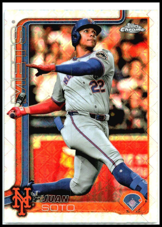 2025 Topps Chrome Logofractor #200 Juan Soto New York Mets