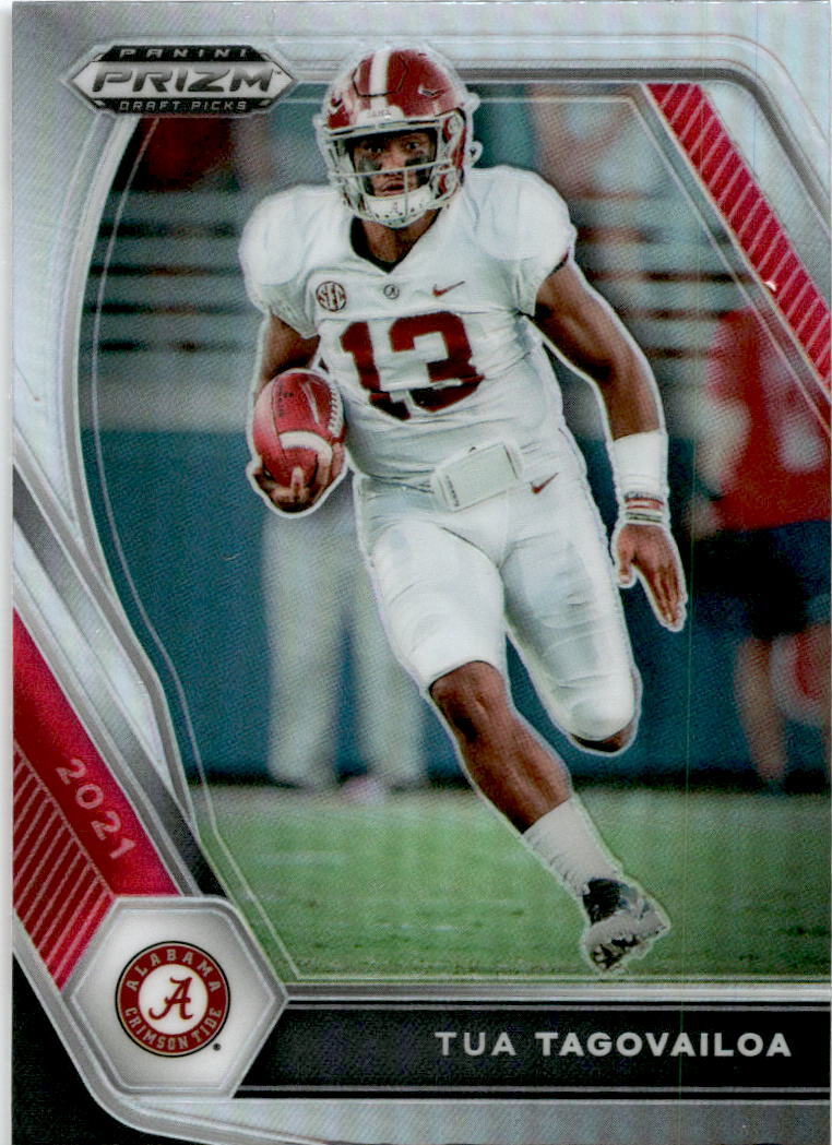 2021 Panini Prizm Draft Picks Collegiate Silver #21 Tua Tagovailoa Crimson Tide