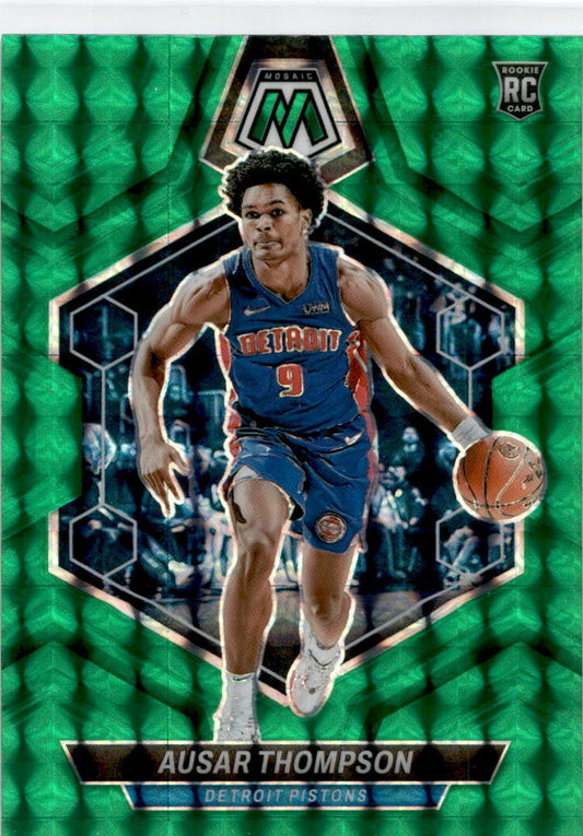 2023-24 Mosaic Green Prizm #226 Ausar Thompson Detroit Pistons