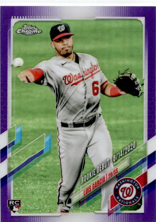 2021 Topps Chrome Update Purple Refractor #USC28 Luis Garcia Nationals
