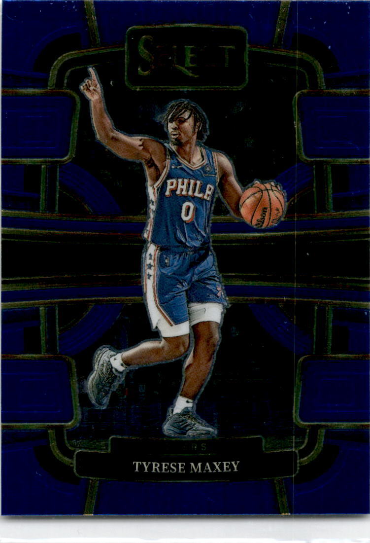 2023-24 Panini Select Blue (Retail Base) #44 Tyrese Maxey Philadelphia 76ers