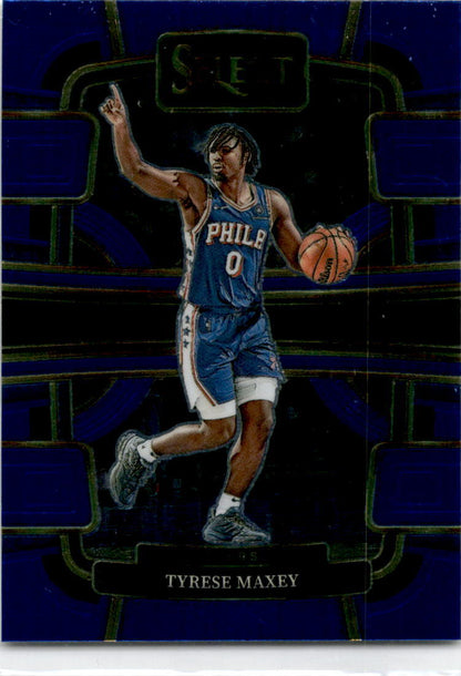 2023-24 Panini Select Blue (Retail Base) #44 Tyrese Maxey Philadelphia 76ers