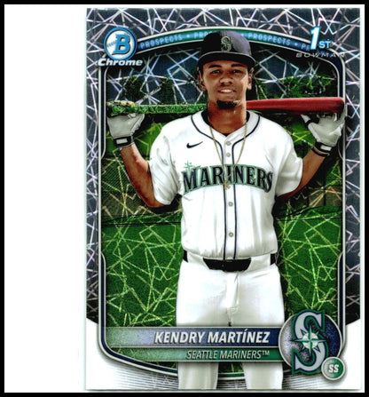 2025 Bowman Chrome LAZER Refractor #BCP-159 Kendry Martínez Seattle Mariners