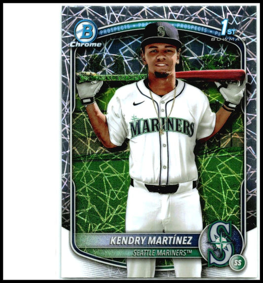 2025 Bowman Chrome LAZER Refractor #BCP-159 Kendry Martínez Seattle Mariners