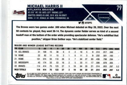 2023 Topps Chrome Sepia Refractor #79 Michael Harris II Atlanta Braves