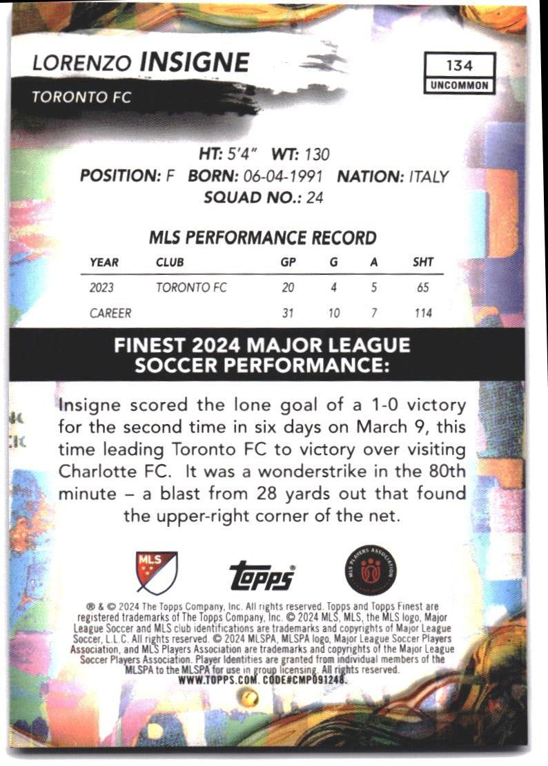 2024 Finest MLS #134 Lorenzo Insigne