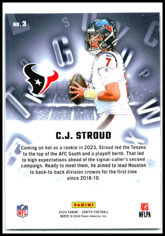 2024 Panini Zenith A to Z #3 C.J. Stroud Houston Texans