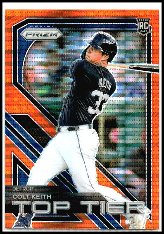 2024 Panini Prizm Top Tier Orange Pulsar Prizms #14 Colt Keith Tigers