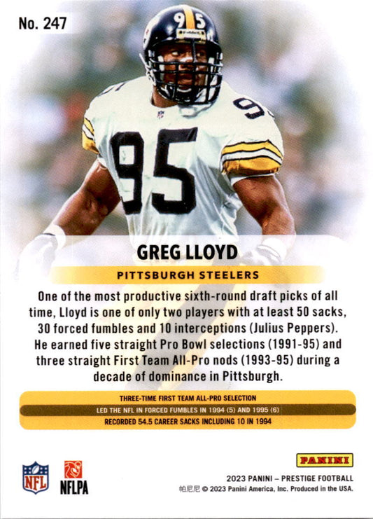 2023 Panini Prestige #247 Greg Lloyd