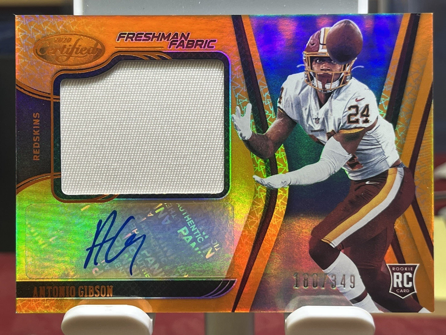 2020 Certified Freshman Fabric ORANGE ANTONIO GIBSON RPA #/349