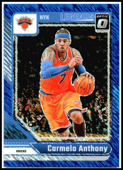 2024-25 Donruss Optic Blue Shimmer /75 #250 Carmelo Anthony New York Knicks