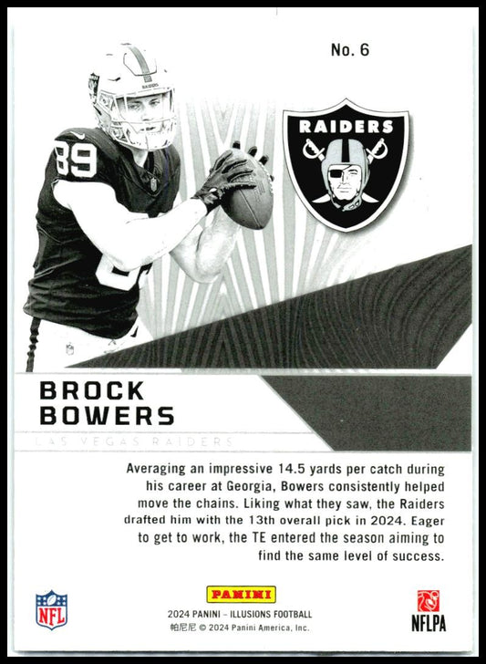 2024 Panini Illusions Amazing #6 Brock Bowers Las Vegas Raiders