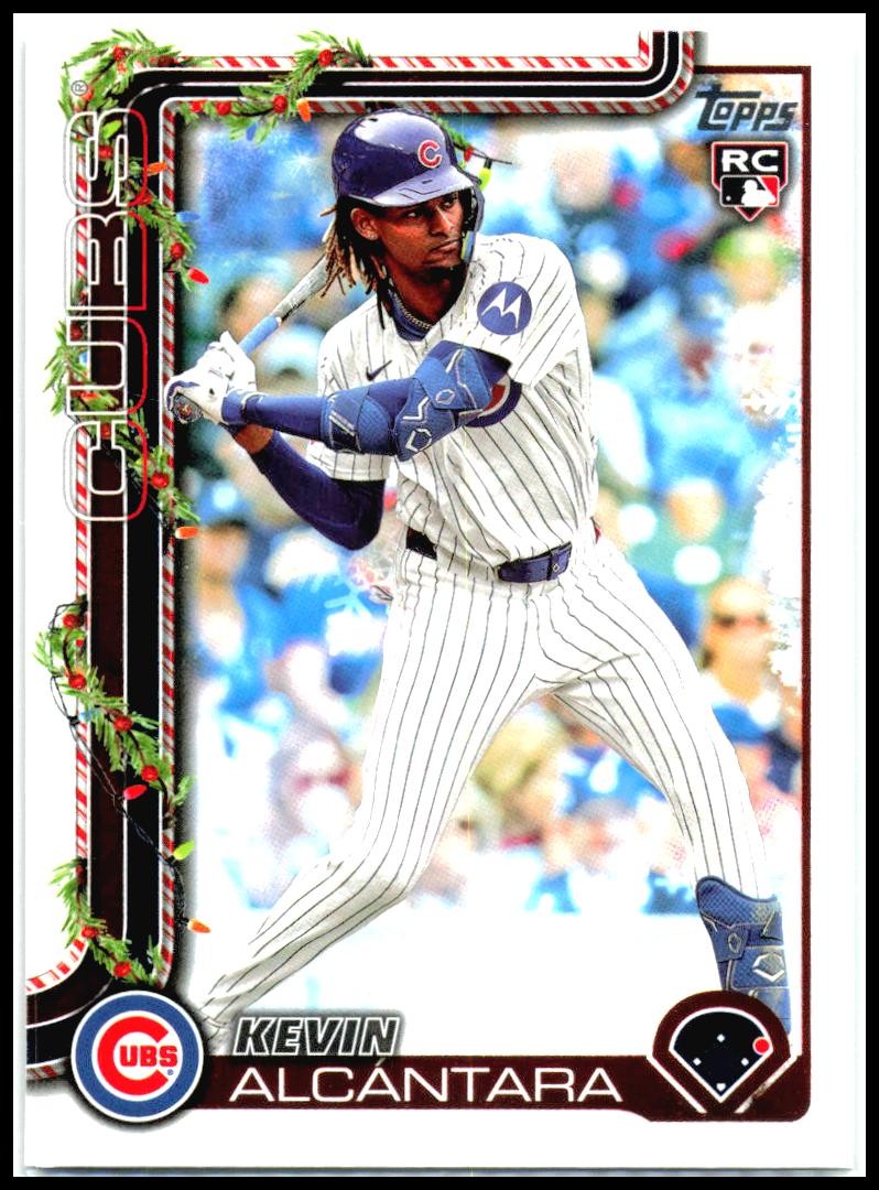 2025 Topps Holiday Back Variations #H109b Kevin Alcántara Chicago Cubs