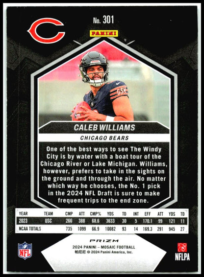 2024 Panini Mosaic Mosaic Green #301 Caleb Williams Chicago Bears