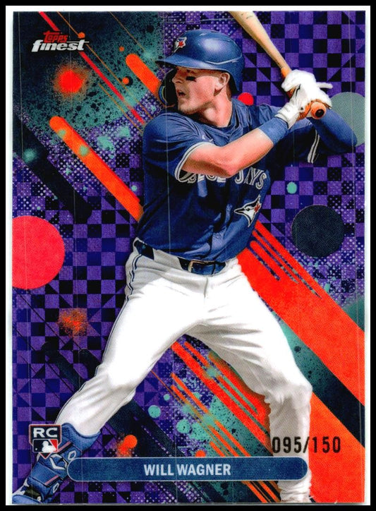2025 Topps Finest Purple /150 #82 Will Wagner Rookie