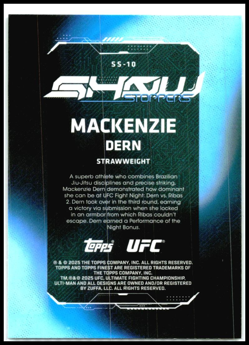 2025 Topps Finest UFC - Showstoppers #SS-10 Mackenzie Dern