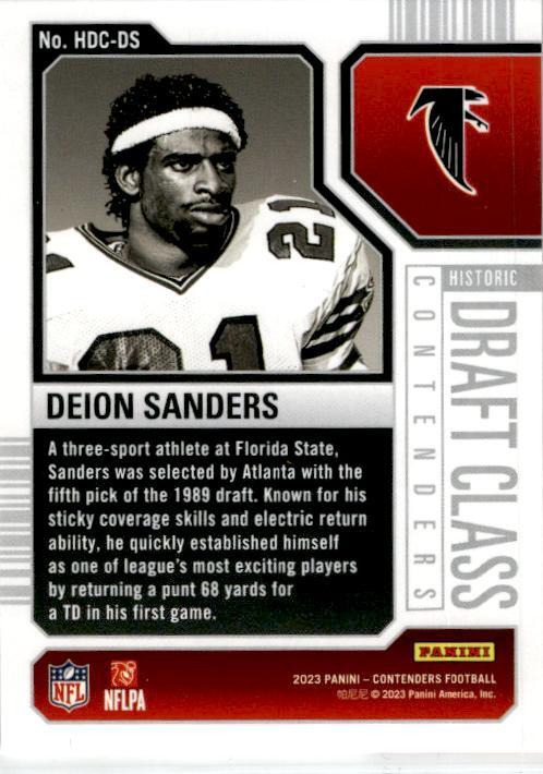 2023 Panini Contenders Historic Draft Class Contenders #HDC-DS Deion Sanders