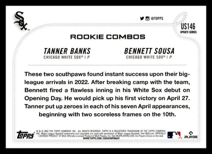 2022 Topps Update #US 146 Tanner Banks / Bennett Sousa