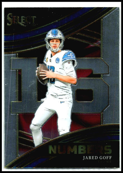 2023 Panini Select Numbers #NMB-JGO Jared Goff Detroit Lions