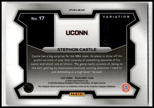 2024 Panini Prizm Draft Picks Variation Red Pulsar #17 Stephon Castle Spurs