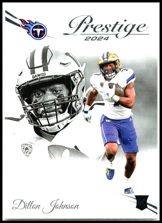 2024 Panini Prestige #356 Dillon Johnson Rookie Tennessee Titans