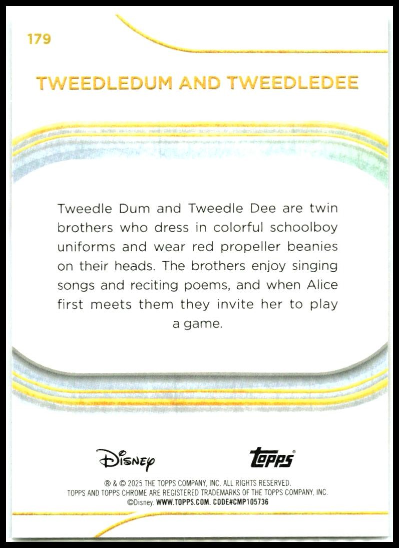 2025 Topps Chrome Disney #179 Tweedledum and Tweedledee