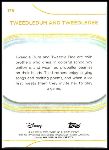 2025 Topps Chrome Disney #179 Tweedledum and Tweedledee