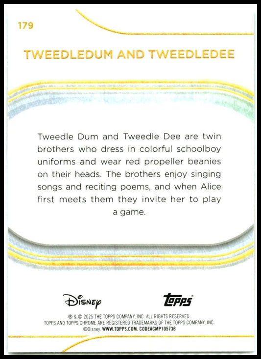 2025 Topps Chrome Disney #179 Tweedledum and Tweedledee