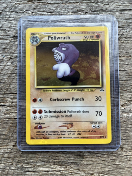 Pokémon TCG Poliwrath Neo Discovery 9 Unlimited Ultra Holo Rare