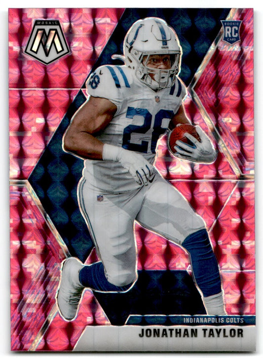 2020 Panini Mosaic Pink Prizm Jonathan Taylor Rookie Indianapolis Colts #216