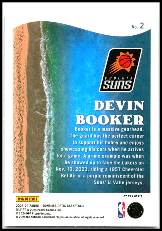 2023-24 Donruss Optic Splash Holo #2 Devin Booker Phoenix Suns