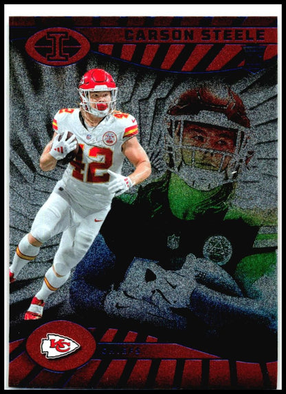 2024 Panini Illusions Sunburst Trophy Collection #44 Carson Steele Chiefs