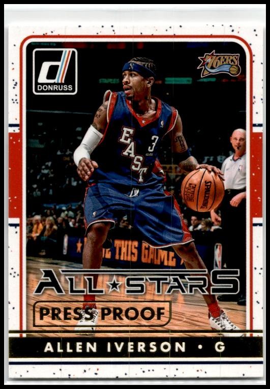 2016-17 Donruss All-Stars Press Proof #8 Allen Iverson Philadelphia 76ers