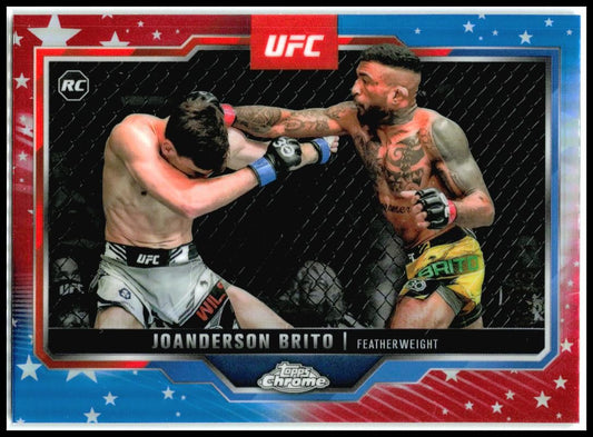 2025 Topps Chrome UFC Red, White & Blue Refractor #176 Joanderson Brito #/88