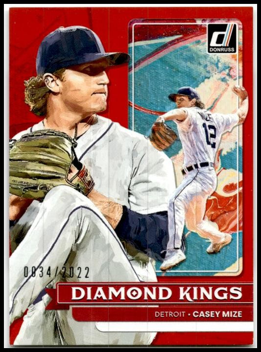 2022 Donruss Red #8 Casey Mize #/2022 Detroit Tigers