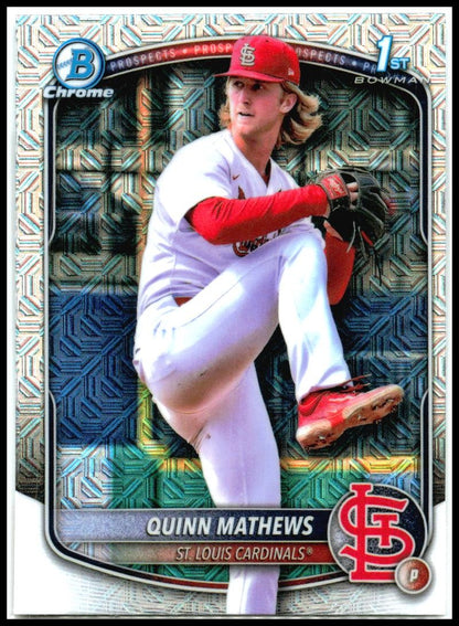 2025 Bowman Chrome Prospects Mojo Refractor #BCP-25 Quinn Mathews St. Louis