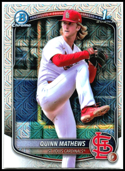 2025 Bowman Chrome Prospects Mojo Refractor #BCP-25 Quinn Mathews St. Louis