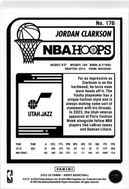 2023-24 Hoops Winter #176 Jordan Clarkson Utah Jazz