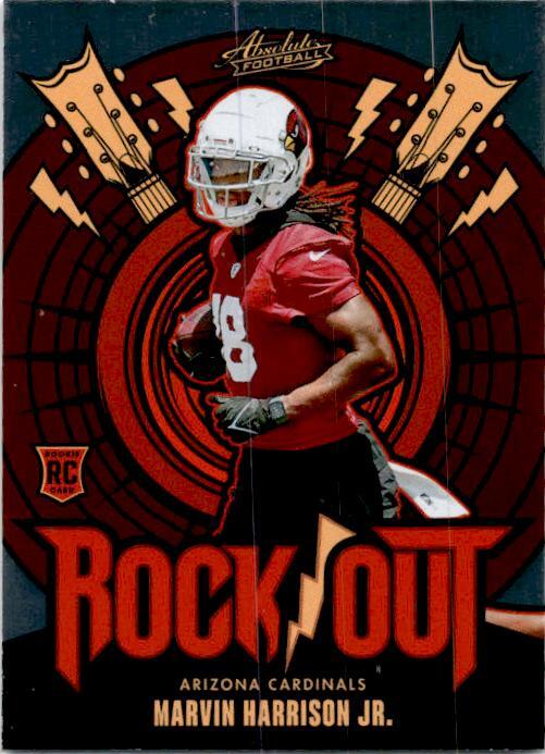 2024 Panini Absolute Rock Out #RO-MHJ Marvin Harrison Jr. Arizona Cardinals