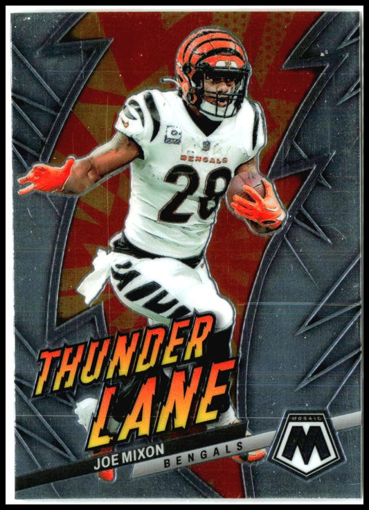 2023 Panini Mosaic Thunder Lane #TL-JM Joe Mixon Cincinnati Bengals