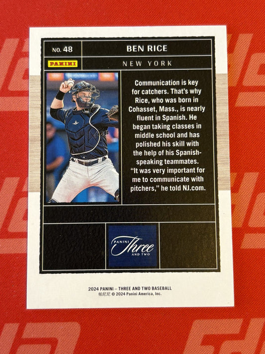 2024 Three and Two Purple /32 #48 Ben Rice Yankees