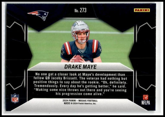 2024 Panini Mosaic #273 Drake Maye New England Patriots
