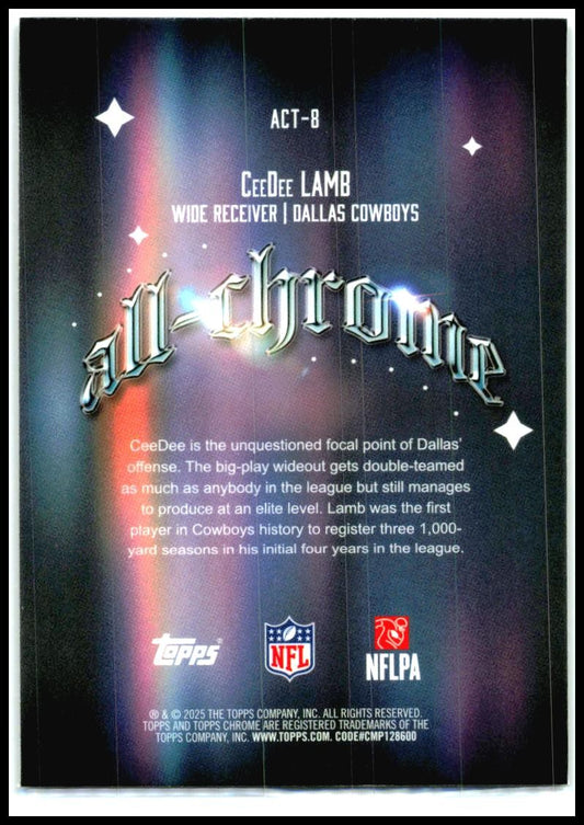 2025 Topps Chrome All Chrome #ACT-8 CeeDee Lamb
