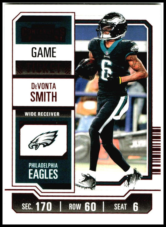2023 Panini Contenders Game Ticket Red #79 DeVonta Smith Philadelphia Eagles