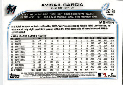 2022 Topps Chrome Purple Refractor #usc198 Avisail Garcia Miami Marlins