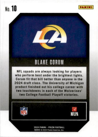 2024 Panini Prizm #10 Blake Corum Emergent