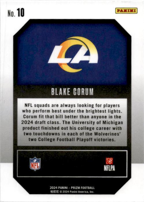 2024 Panini Prizm #10 Blake Corum Emergent