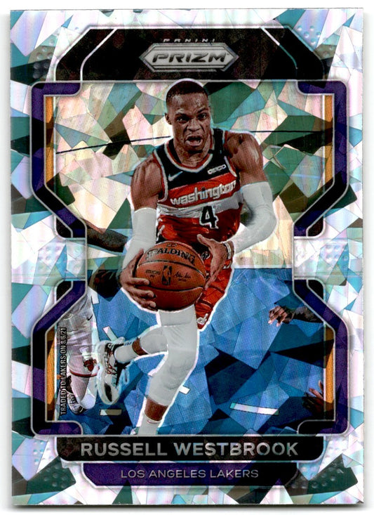 2021-22 Panini Prizm Ice Prizm Russell Westbrook Los Angeles Lakers #55