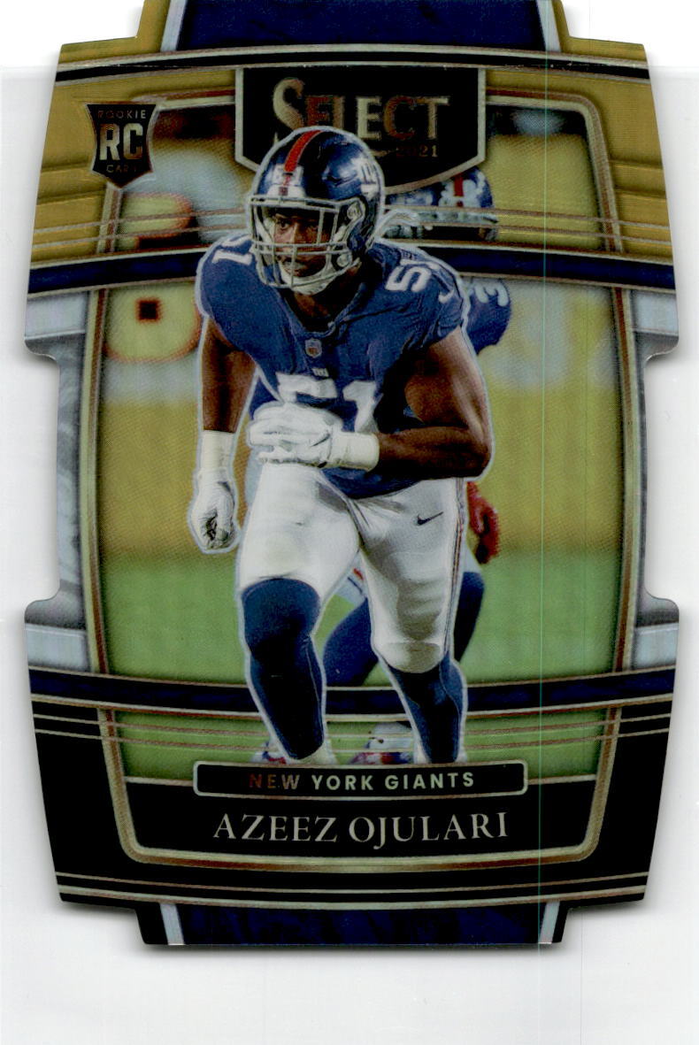 2021  Select Black and Gold Prizm Die Cut#91 Azeez Ojulari New York Giants