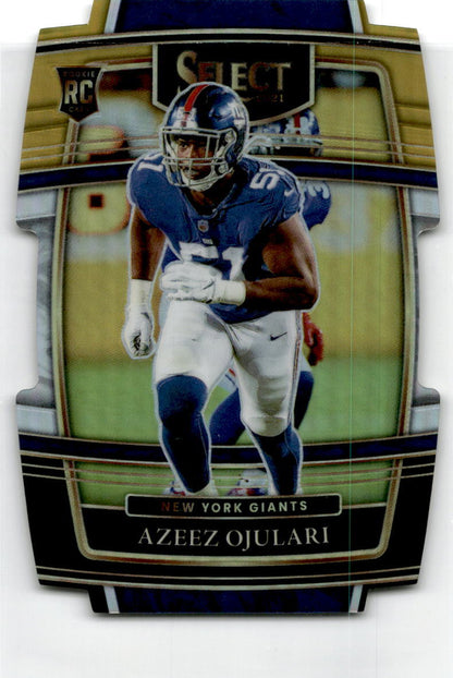 2021  Select Black and Gold Prizm Die Cut#91 Azeez Ojulari New York Giants